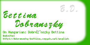 bettina dobranszky business card